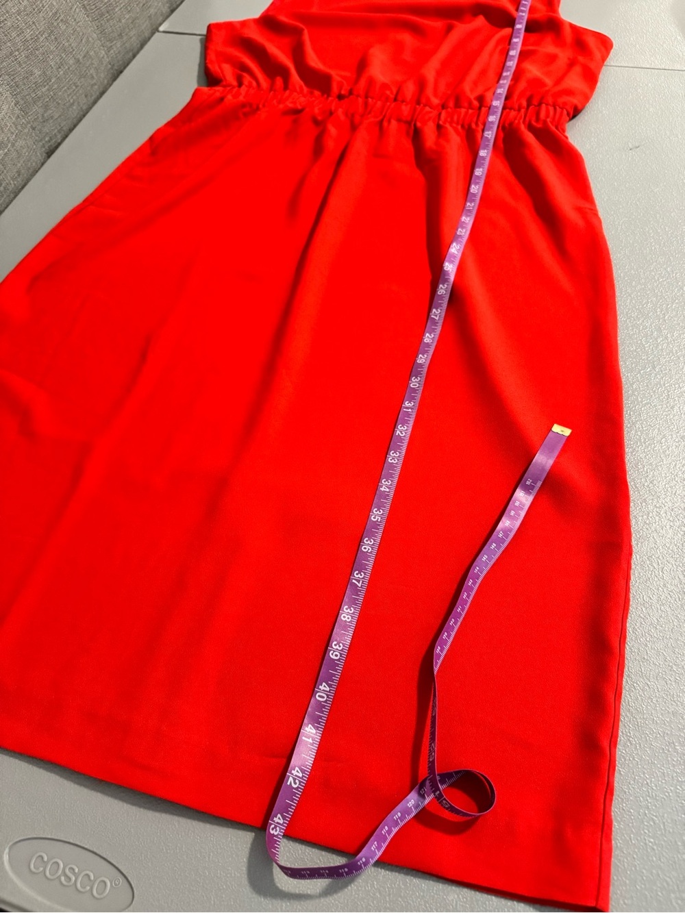 Ann Taylor NWT Classic Red Sleeveless Elastic-Waist Dress L - Picture 11 of 12